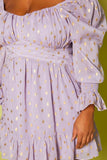 Plus Size Polka Dot Off Shoulder Mini Dress